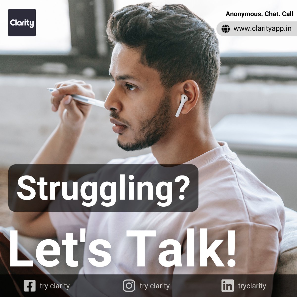 try_clarity's tweet photo. Are you Struggling and Worried about your Career?🥺
Want to Talk Someone?😓

No matter what's troubling🤚you, get the support🤙you need, right here, 🧐right now at Clarityapp.🤙

Download Clarityapp🥰🥰🥰
#clarity #clarityapp #tryclarity #feeling #help #talk #problems #struggling https://t.co/R73r6vHkLB