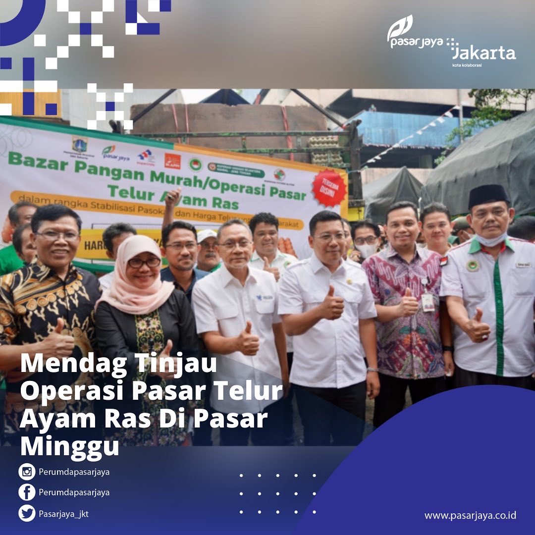Bersama Badan Pangan Nasional, Ikatan Pedagang Pasar Indonesia (IKAPPI), Asosiasi Pengelola Pasar Indonesia (Asparindo) dan Asosiasi Pedagang Pasar Seluruh Indonesia (APPSI) serta Koperasi Peternak Unggas Sejahtera Kendal, dan Koperasi PUTERA Blitar -