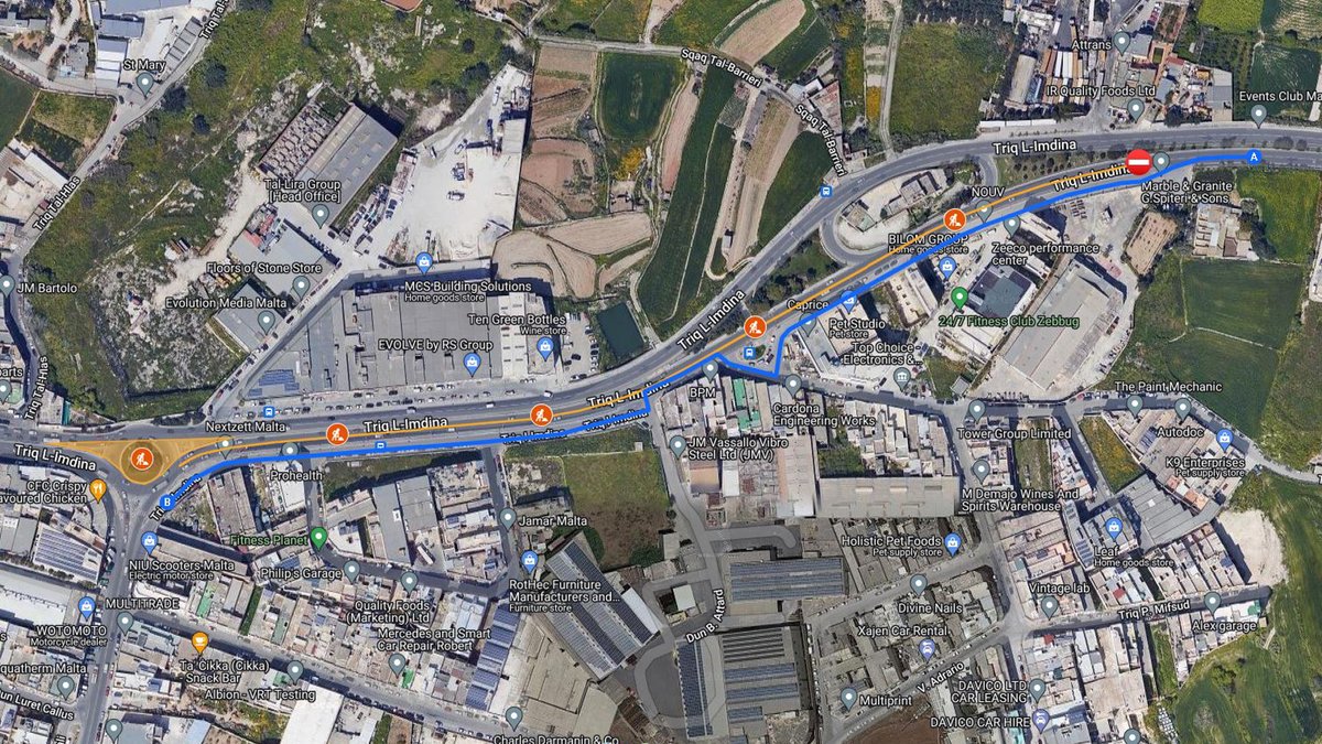 InfraMalta's tweet photo. 🚧Between #Monday and #Wednesday (5-7 Sept), every night between 7pm and 5am, part of the northbound carriageway of L-Imdina Rd, from #Qormi to #Zebbug, will be closed⛔for resurfacing works.⚠️Follow div. through adjacent service road.
➡️ #UpgradingYourRoadNetwork https://t.co/j0f4PS62jV
