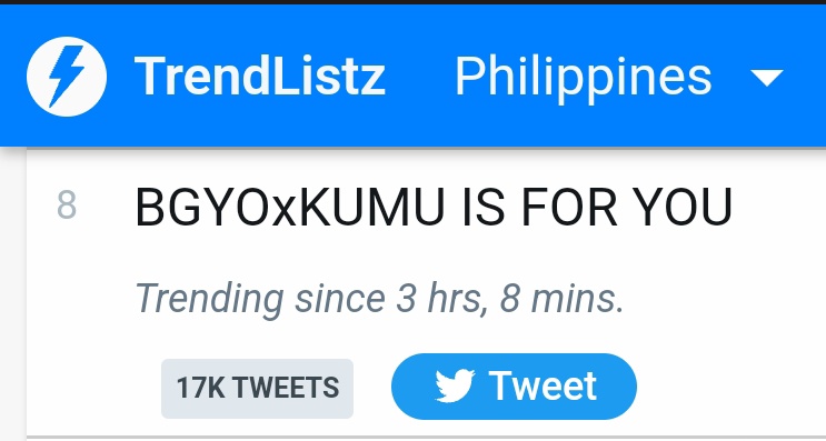 ACEs_WorldWide's tweet photo. We're now at #8 on the trending list ACEs! Let's make it higher again.

BGYOxKUMU IS FOR YOU
#BGYOatSMAura

#KumuIs4UConcert
#BGYO @bgyo_ph https://t.co/mm7pzz51gY