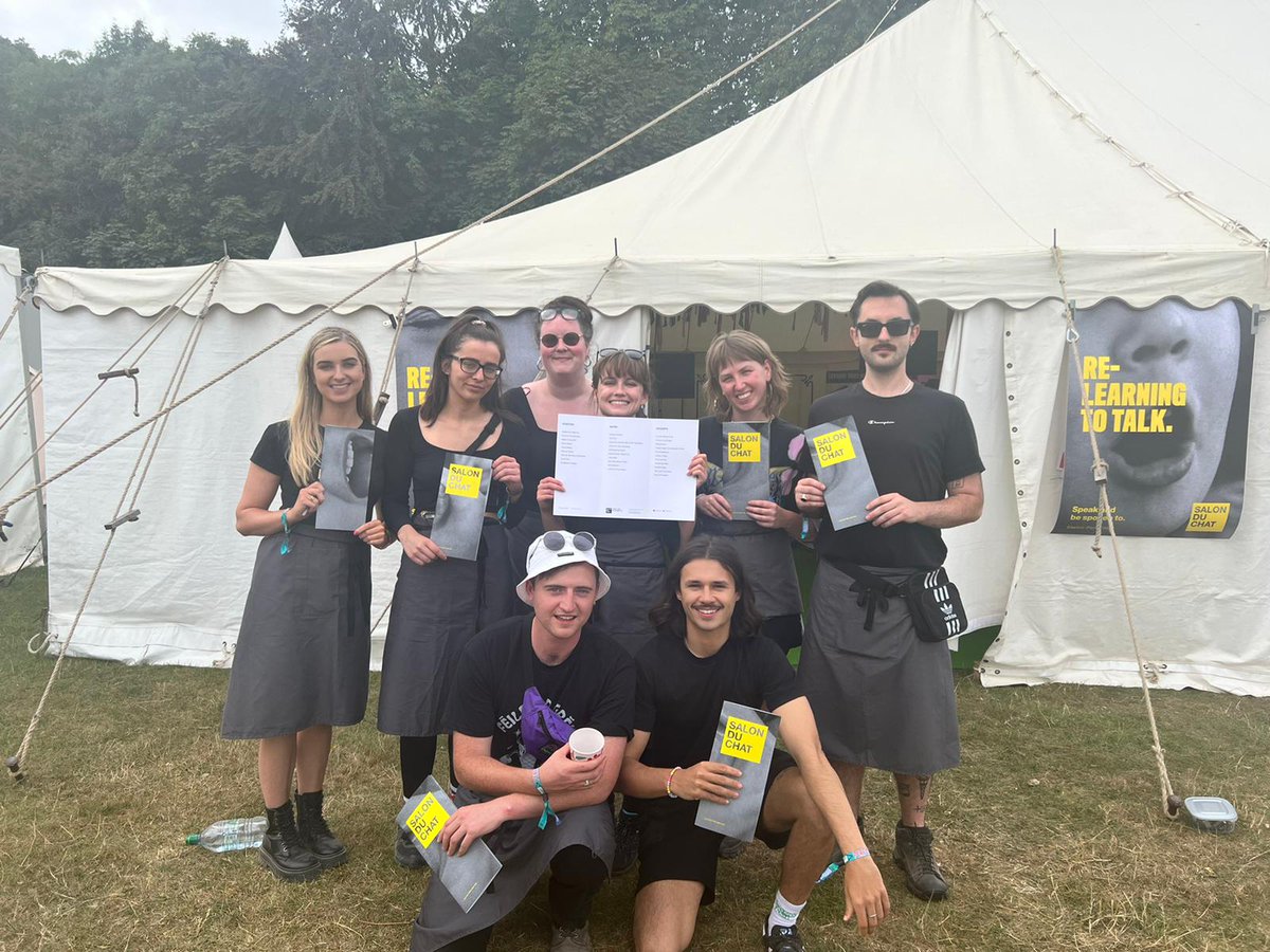 Hello picnicers 👋
The Salon is open for conversation and coffee ☕️🍪Head to the Leviathan tent at Mindfield and check out the menu!
<a href="/MindFieldIE/">Mindfield</a> 
<a href="/EPfestival/">Electric Picnic</a>