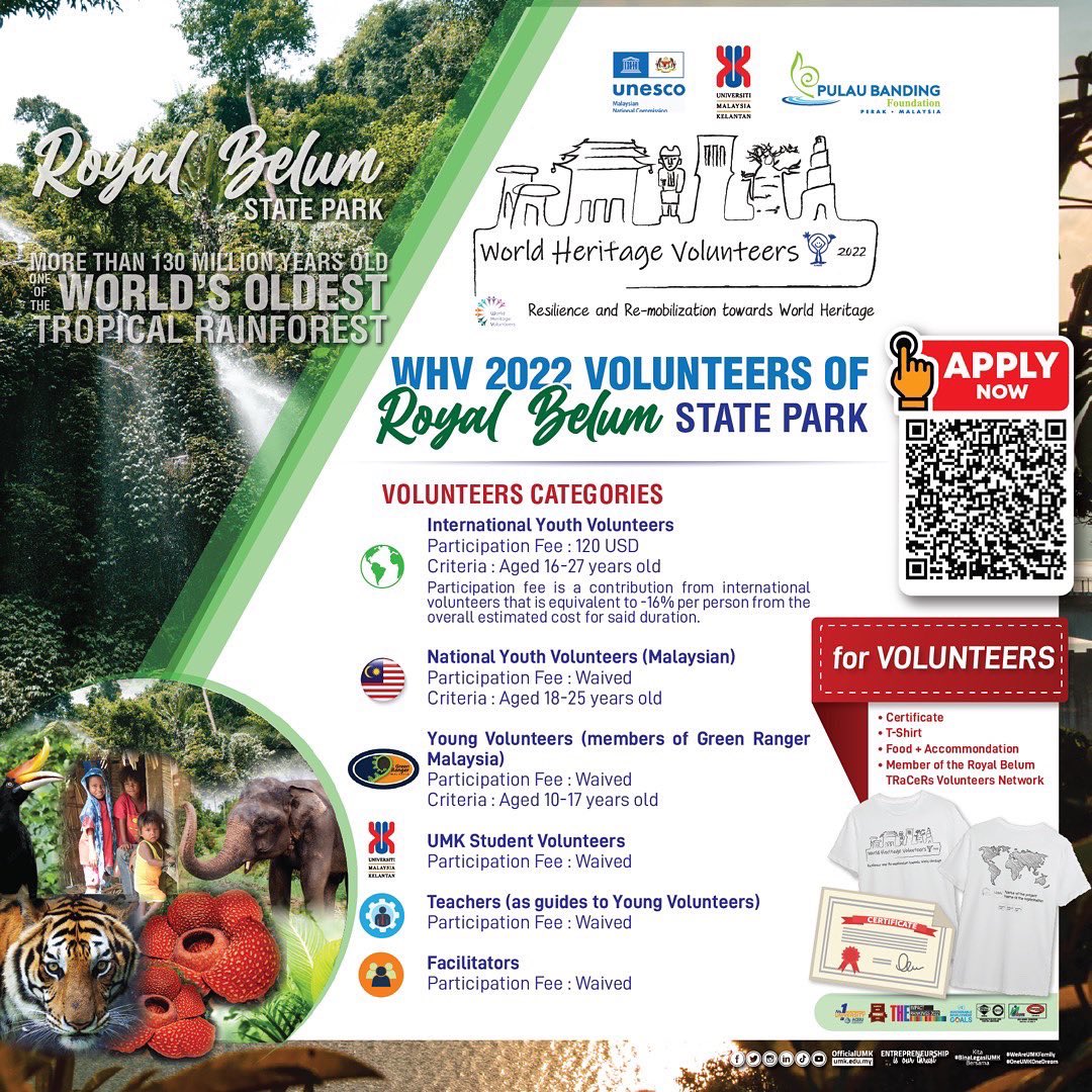 UMKTRaCe's tweet photo. World Heritage Volunteers 2022 - Malaysia

Dear @yunamusic we dropped you an email on this 😉 https://t.co/blCXeqH7ZU
