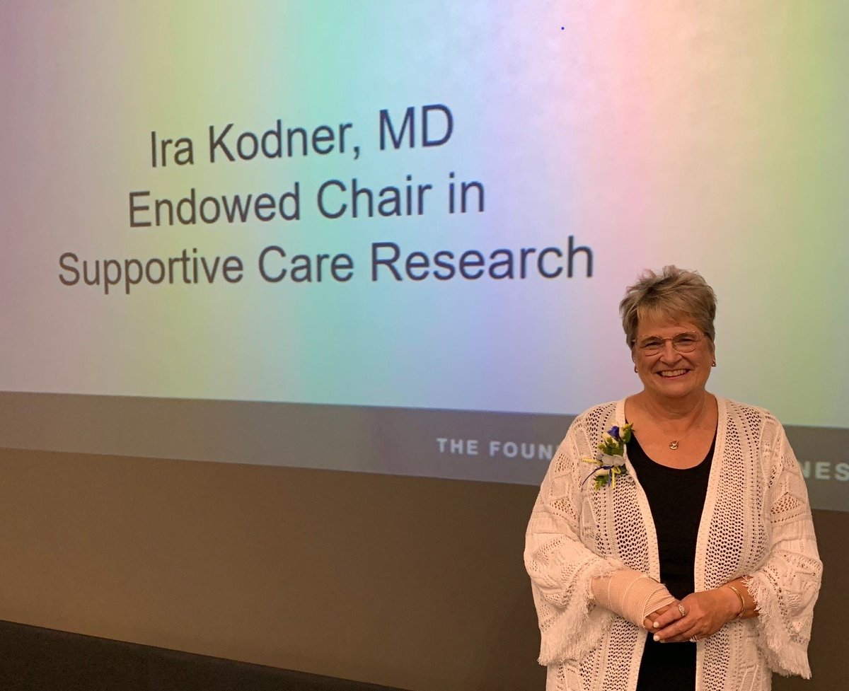 Congratulations to #WUDeptMedicine's own Debra Parker Oliver, PhD, MSW, installed last night as the inaugural Ira Kodner, MD Endowed Chair in Supportive Care Research! 

#WomenInMedicine <a href="/WUSTLmed/">Test Account</a> @WashUPallMedRes <a href="/oliverdr/">Debra Parker Oliver</a>