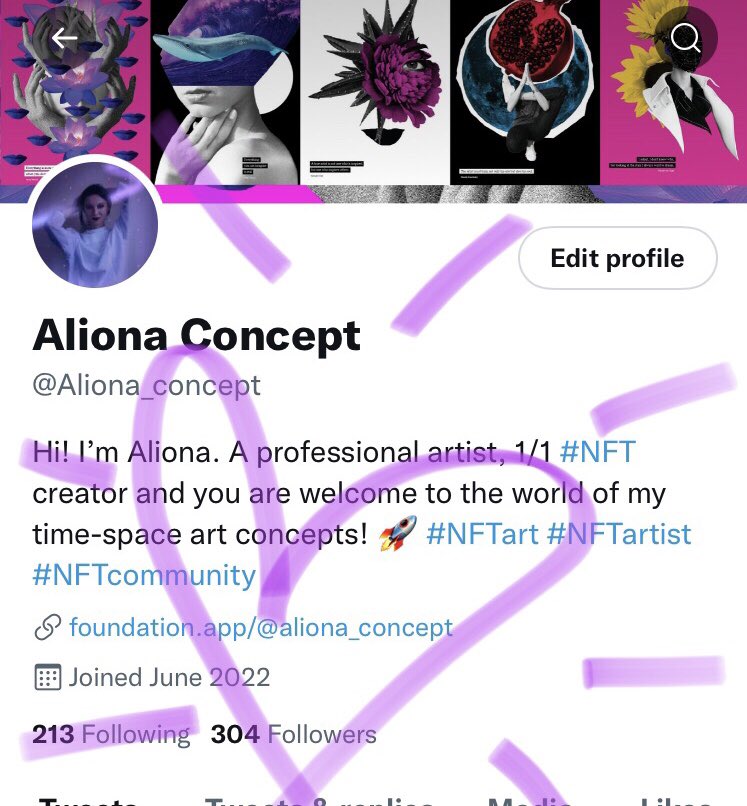 Hello dear #NFTCommunity !

More than 3 hundreds followers! So wonderful! Thank you!💓💓💓

Have a beautiful day, friends!
💜