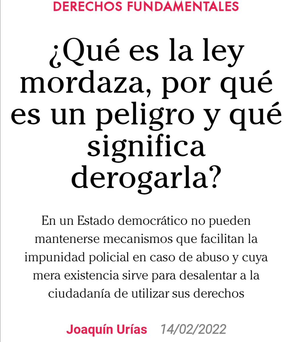 Dora_la_Pecaora's tweet photo. @Juanmi_News @RaquelRp39 #NOLeyMordaza Es una ley fascista impuesta por fascistas
#YoConRaquel
Ningún funcionario debe gozar de privilegios sobre los demás. Un policía es un funcionario del estado más.
#DerogacionLeyMordaza YA https://t.co/ST7VS3D2ON