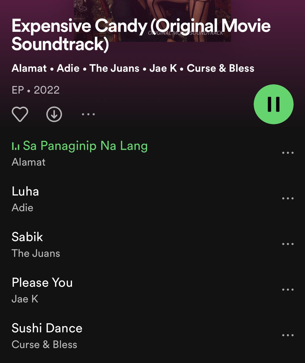 Official_ALAMAT's tweet photo. The #ExpensiveCandy original sound track is now on Spotify, led by #Alamat's SA PANAGINIP NA LANG! 🔗 https://t.co/1fxDwGlb67 https://t.co/AXLao62ZTT