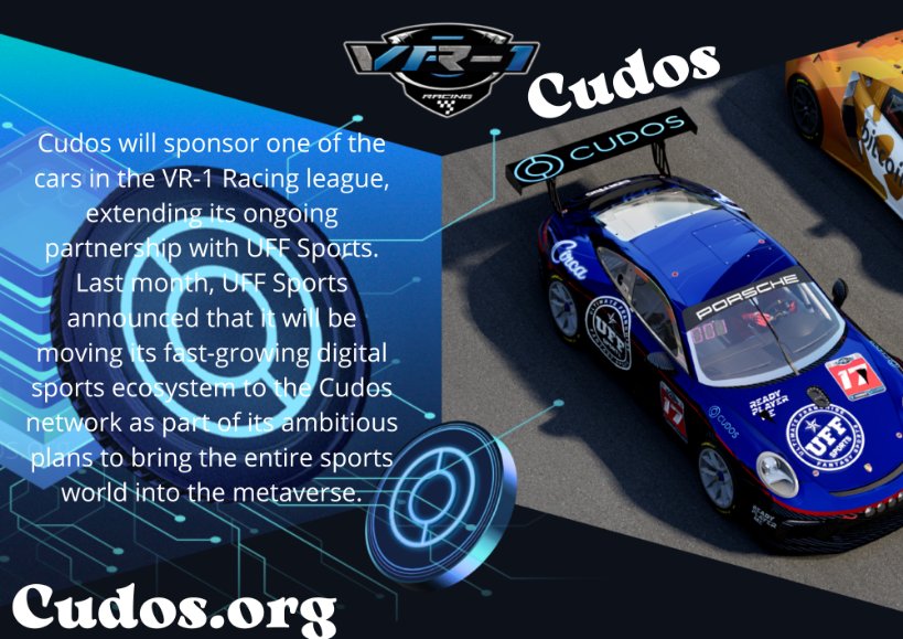 SBoyarcuk's tweet photo. Cudos to have its own car in UFF Sports’ sim racing league.Cudos станет спонсором одного из автомобилей в лиге VR-1 Racing, расширяя свое партнерство с UFF Sports.
#CUDOS $CUDOS @CudoCompute @cudos_devs @CudosCommunity @CudosT
#blockchain https://t.co/5TB4ZAg6yj