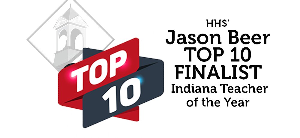 And then there were 10...Congratulations to <a href="/SpartansHHS/">Homestead Spartans</a> Jason Beer named TOP 10 Finalist for the 2023 Indiana Teacher of the Year. in.gov/.../indiana-de…