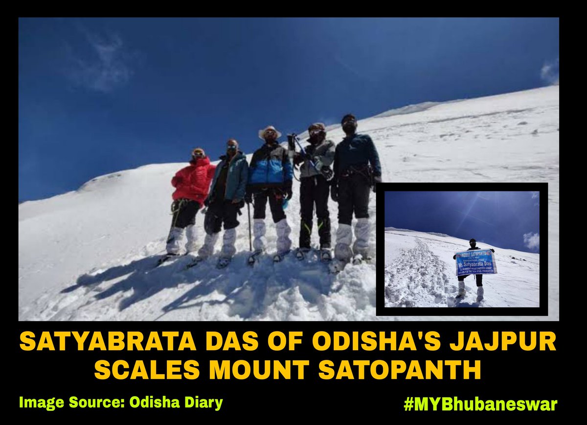MYBBSR's tweet photo. SATYABRATA DAS OF ODISHA'S JAJPUR SCALES MOUNT SATOPANTH
https://t.co/1SJuBJLbyj
#Bhubaneswar #Odisha #Mountain #satopanth #Jajpur https://t.co/IXwgiuU0NO