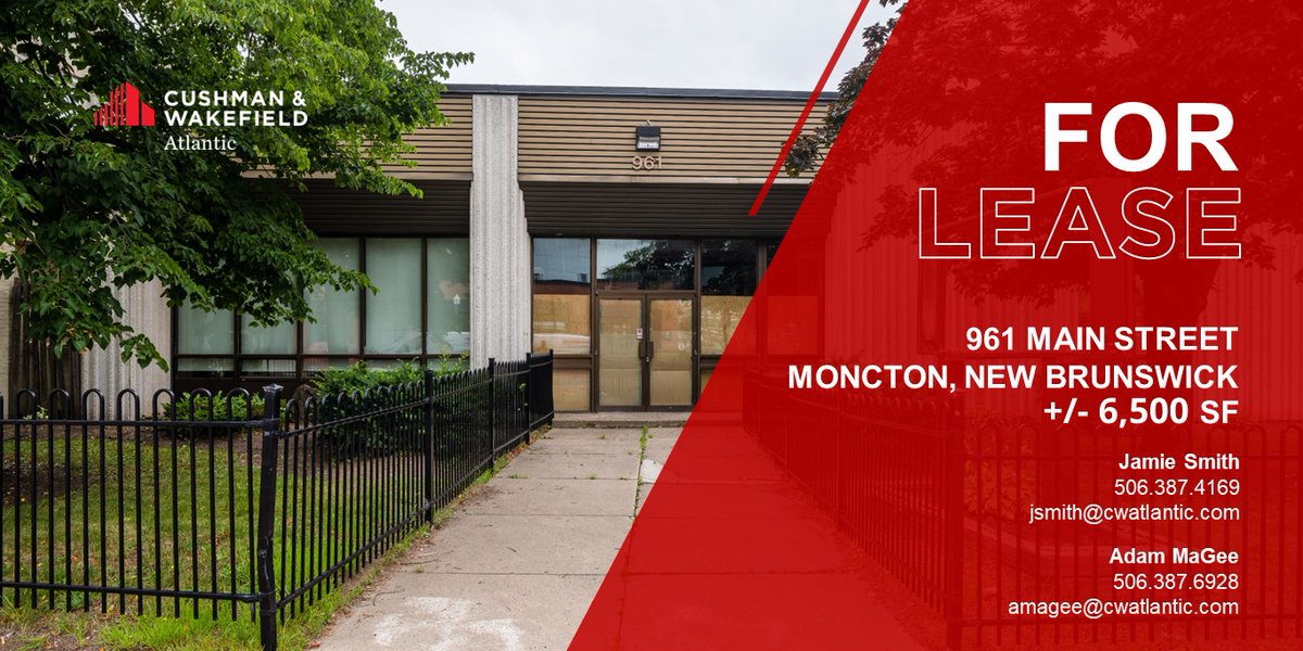 CWAtlantic's tweet photo. See what Downtown Moncton has to offer! 

With a beautiful green space outside and 6,500SF of space inside, 691 Main Street has endless possibilities. 
 
Jamie and @Adam_MaGee would love to chat about how this space might work for you.
 
📱506.387.4169
✉️ jsmith@cwatlantic.com https://t.co/lVtx0WDUUV