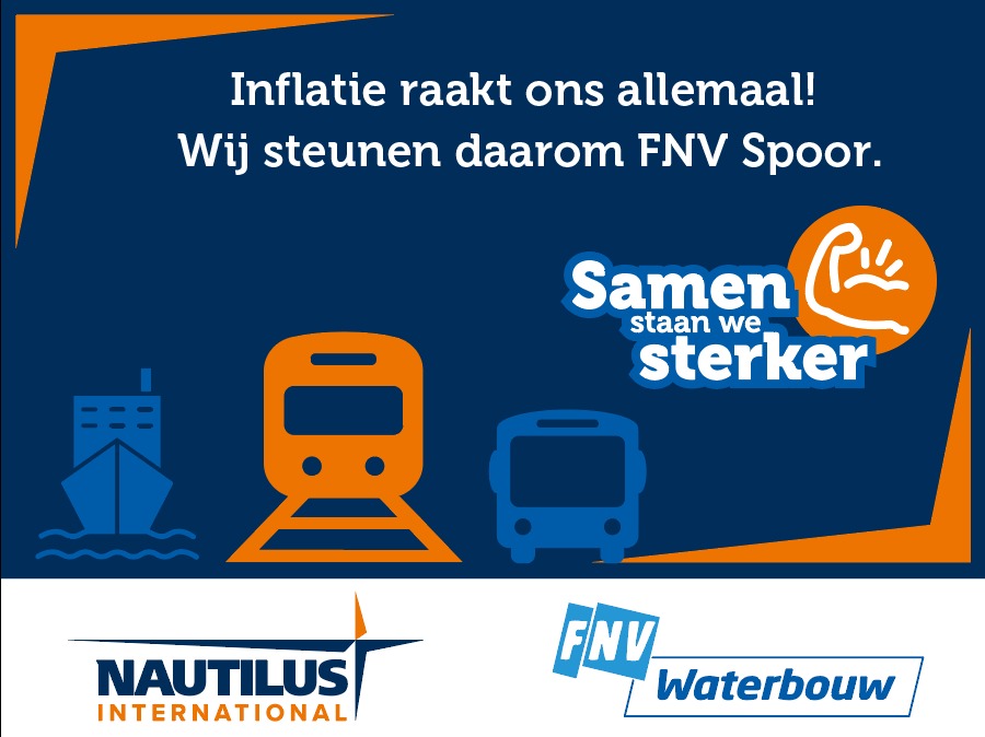Struijs_Liselot's tweet photo. Natuurlijk steunt ook @nautilusint de leden van @FNV @FNVSpoor in hun strijd voor een leefbaar inkomen! #staken is niet leuk maar soms wel noodzakelijk. You go #transportwerkers! #samensterk #inflatie #staking #actie #hartonderderiem https://t.co/CQdzhkYq2J