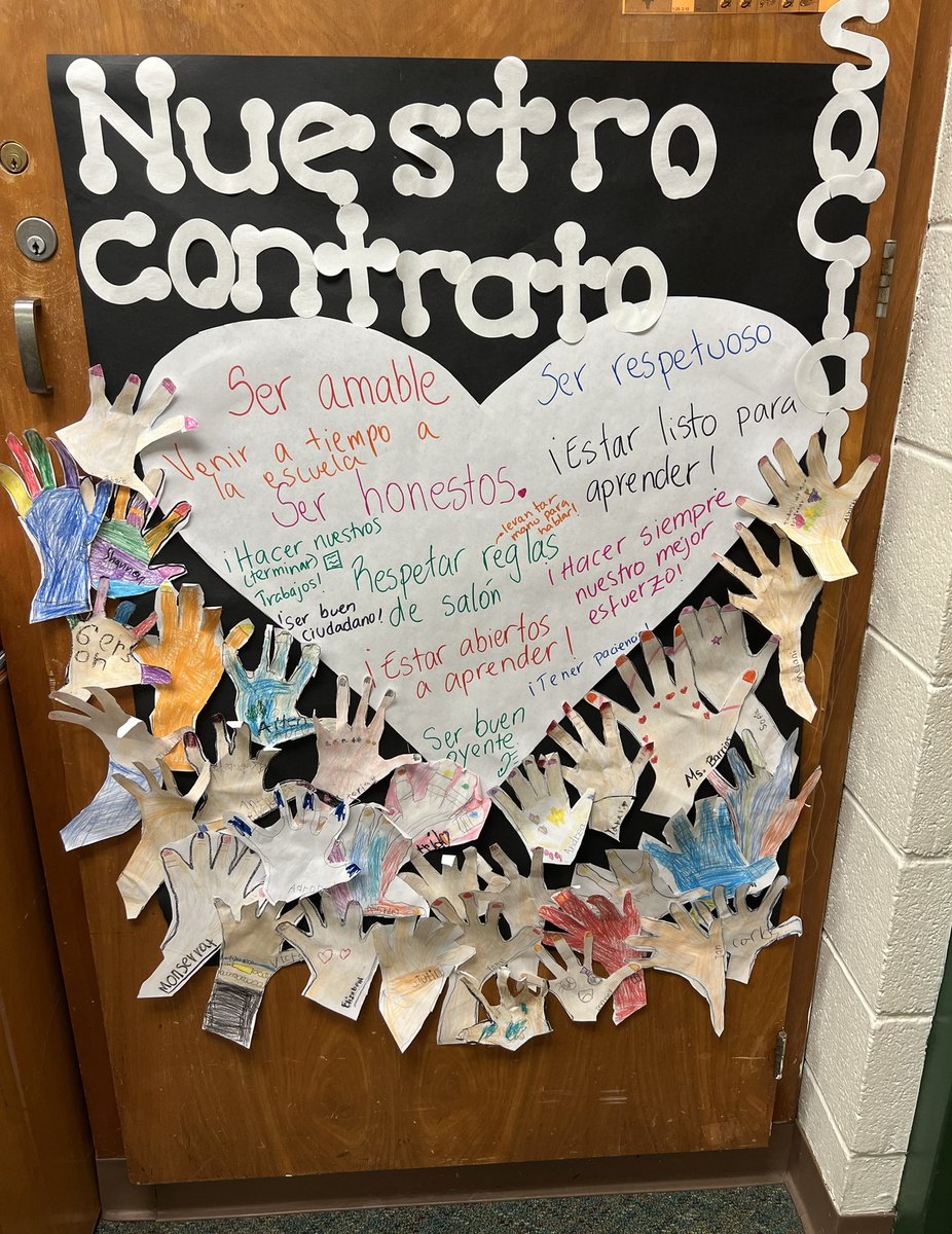 msbarrios80's tweet photo. Our amazing social contract! Our 2nd grade students were so excited to do it! @SEL_Champions @IHeartCKH @KeyesTigerCubs #socialcontract https://t.co/YjcJJl2047