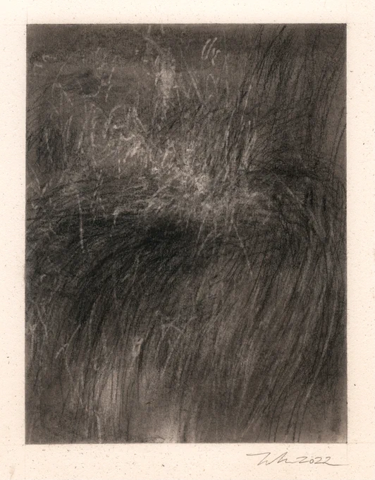 2022 cd_02  21×16cm 
 VIFART紙 コンテ 電動消しゴム
conte crayon on paper 