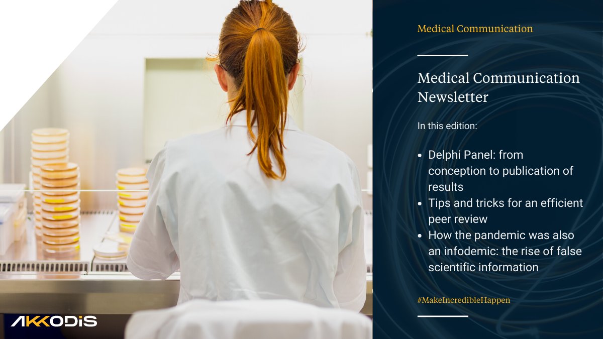 Our Medical Communication Team's latest newsletter is out! Read it here: bit.ly/3Tz9ylx
#makeincrediblehappen #akkodis #medicalcommunication #delphipanel #peerreview #infodemic