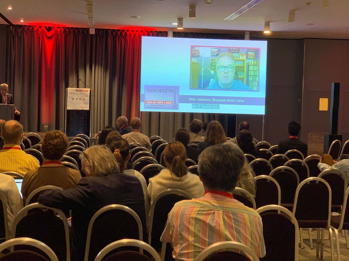RockFromThHeart's tweet photo. Thank to our friends at the @MarfanFdn for inviting our founder-and aortic disease survivor-Pete, to share his experience. The survivor videos were played at the #GenTACAorticSummit, part of #ScienceInParis, which attracted researchers and clinicians from all over the world. https://t.co/vPMvq1LnUQ