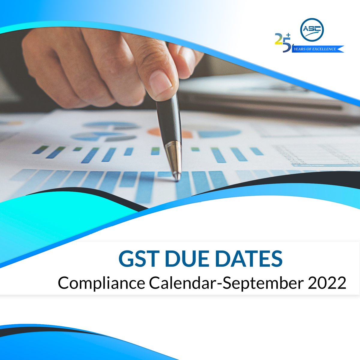 ASCGroupIndia's tweet photo. Releasing GST Due Dates Compliance Calendar- September 2022. Click here to view: https://t.co/gQ0lRfDdiX
Access GST Compliance Calendar for other months here: https://t.co/jc7gwoK9SC
#duedates #gstcouncil #compliancecalendar #September #GSTR #E-invoicing #gst #tax #clause44 #rcm https://t.co/bYBYMfbfPQ