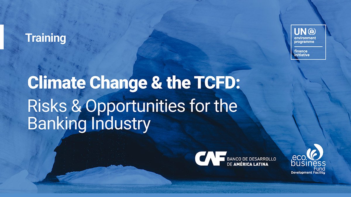 #BankingProfessionals: learn about the risks and opportunities of #ClimateChange for the banking sector and gain insights on how to carry out assessments and disclosures in line with the TCFD Recommendations. Course available in English, Spanish &amp; French bit.ly/2LVVrbV