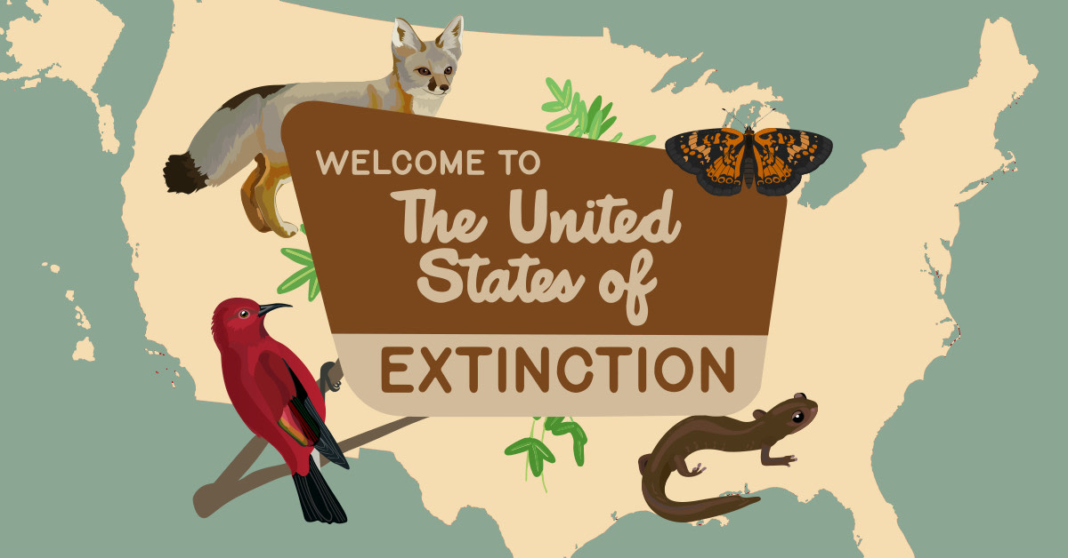 Wildlife extinctions are all around us. That's why we just launched a groundbreaking interactive map highlighting lost species from all 50 states. Which ones once lived near you? extinctionmap.org