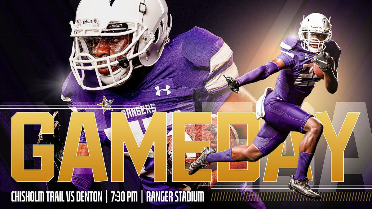 emsisdathletics's tweet photo. It's #GameDay Ranger Nation!

@CTHS_Football vs Denton
7:30 p.m. at @ChisholmTrailHS 
#txhsfb #www

Online tickets: https://t.co/ZU8e97M6ma
Live Stream on YouTube channel: https://t.co/lt1SWdEcHe https://t.co/UOJ0SoTyY8