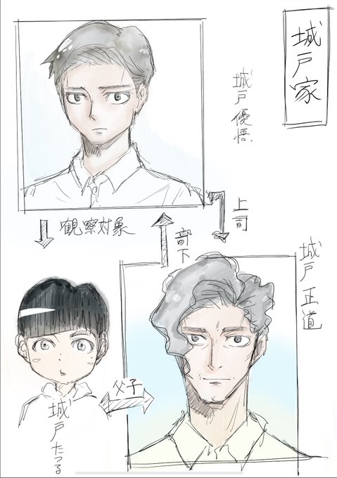 読切が載る前の超初期設定が出てきたので載せまーす!
大佐がいい人そう!
髪型が違う! 