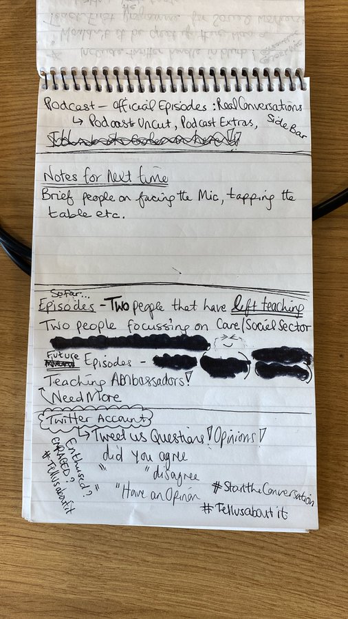 Just found some early notes for the pre <a href="/AYC_Podcast/">Are You Convinced? Podcast</a> 
<a href="/Ndidi1st/">✰ Ndidi Okezie OBE</a> and <a href="/miss_mcinerney/">Laura McInerney</a> podcast circa 2017 😂