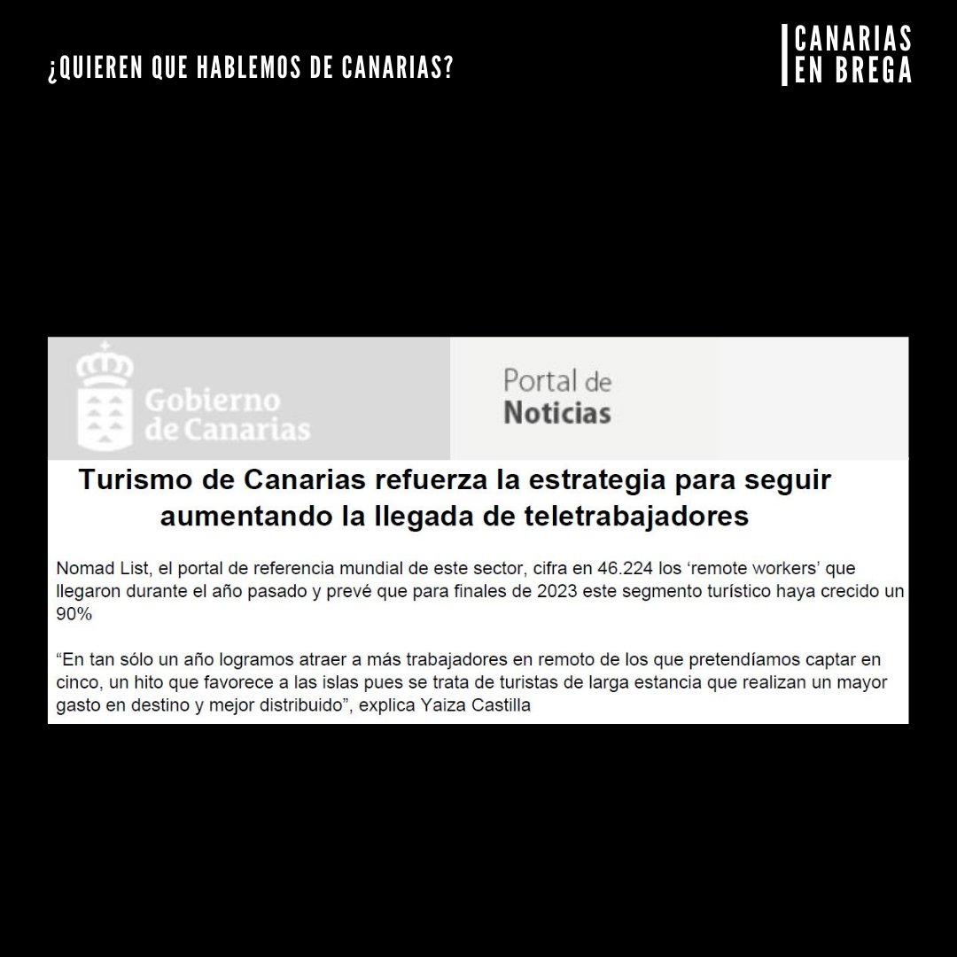 CanariasEnBrega's tweet photo. "Canarias no tiene capacidad para acoger a más menas" @abc_es 02/22
"La Consejería de Turismo ha llegado a un acuerdo con Airbnb para consolidar al Archipiélago como uno de los 20 destinos preferidos del mundo para trabajar en remoto" @Cahora 08/22
#hablemosdecanarias #hipocresía https://t.co/2ZNlrw3ogZ