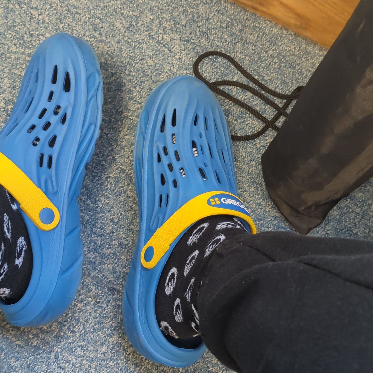Devon R. (@_devonr) on Twitter photo It's groc (Greggs croc) Friday here at <a href="/WiredP/">Wired Productions</a>.
So far I'm the only one to participate. It's groc (Greggs croc) Friday here at <a href="/WiredP/">Wired Productions</a>.
So far I'm the only one to participate.