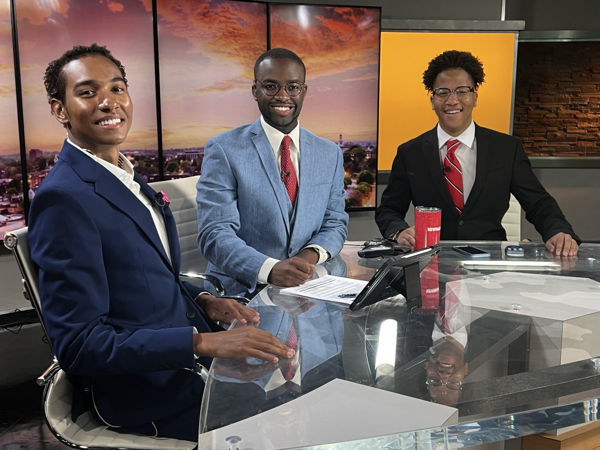 WanyaRDenver7's tweet photo. I’m not sure if this is a first at @13WMAZ, but the morning news and weather was brought to you by all black men on Friday. Some people may not realize the significance of this but representation matters! https://t.co/WUg1t67k0a