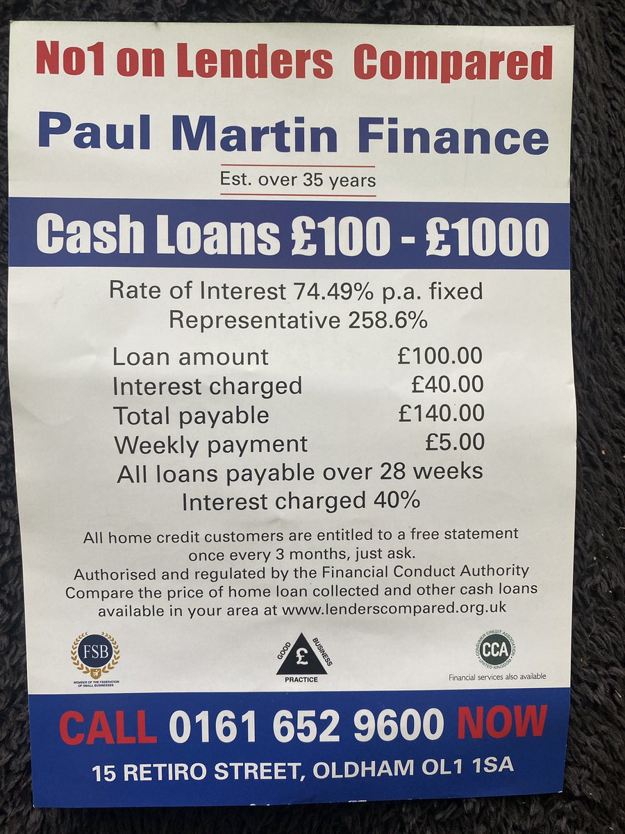 Oldham Saints are delighted to announce we have retained Paul Martin Finance as our sponsor for the upcoming season. 

PM Finance offer fantastic rates on loans compared to other competitors. 

Give them a call on 0161 652 9600 Or visit them at 15 Retiro street, Oldham OL1 1SA