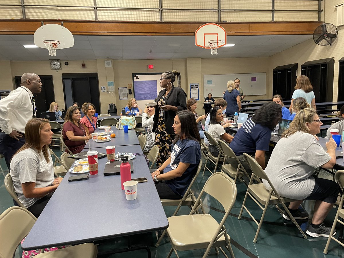 MsSivori's tweet photo. What a way to start off the school year! The energy and enthusiasm radiated throughout the building! We even had a surprise furry friend pop in! New motto: ALL GAS!! NO BREAKS! @LivingstonNBPS @nbpschools @Wilkins_MA2 @aubjohnson111 #allinforNB https://t.co/KbBN7tYAy0