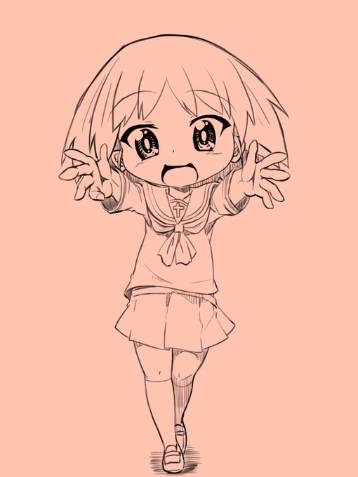 フォルダ漁ってたら低頭身かりなちゃん(描きかけ)はあった。 