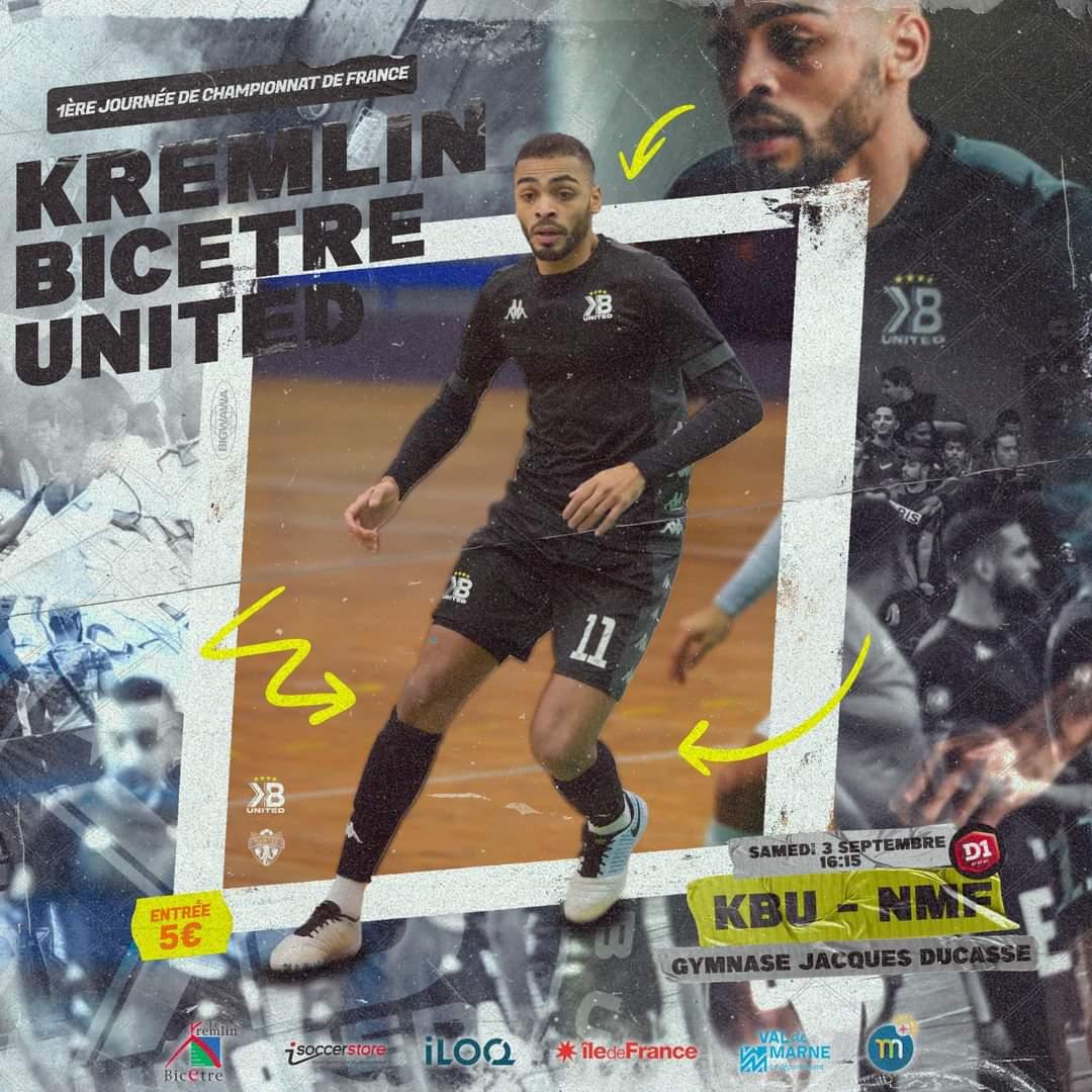 KBUnitedFutsal's tweet photo. ⚽️ 1ère journée de Championnat 

📅 Samedi 3 Septembre 2022
🏆 D1 Futsal
🆚️ Nantes Métropole Futsal
🏴‍☠️ Gymnase Jacques Ducasse
🕑 Coup d'envoi 16h15

#KbUnited #D1Futsal #NeverGiveUp

⚪️⚫️🔥 https://t.co/z8ByAAVowz