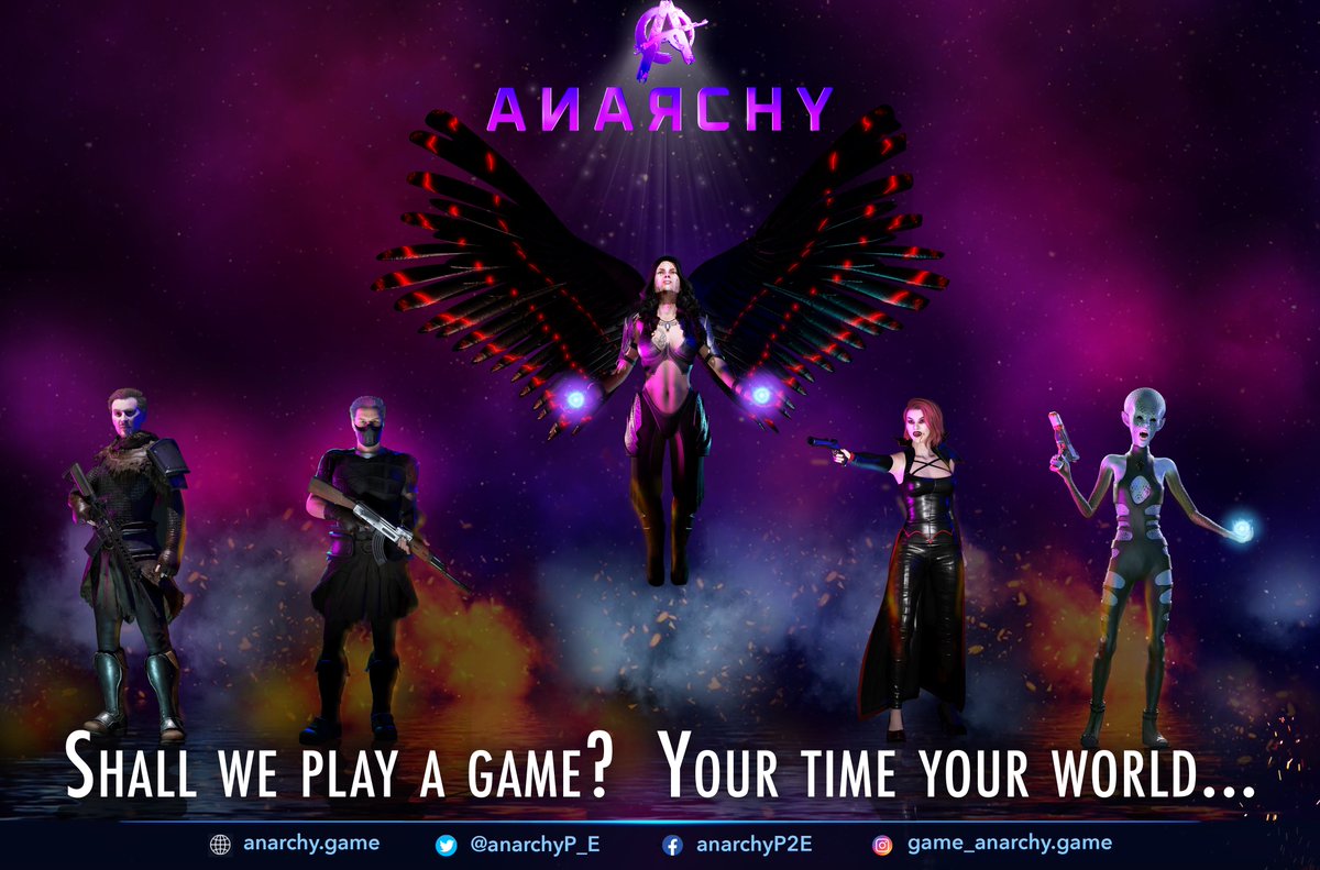 Play &amp; Earn with Anarchy !

Get rewarded based on Proof of Play : 
1. Engagement durations.
2. Kill vs Death Ratio.
3. Contribution to the team win.
4. Bullet hit rates &amp; Many more.

Strap your Vests &amp; load your clips. Chaos coming your way..

Anarchy coming soon! Stay tuned..