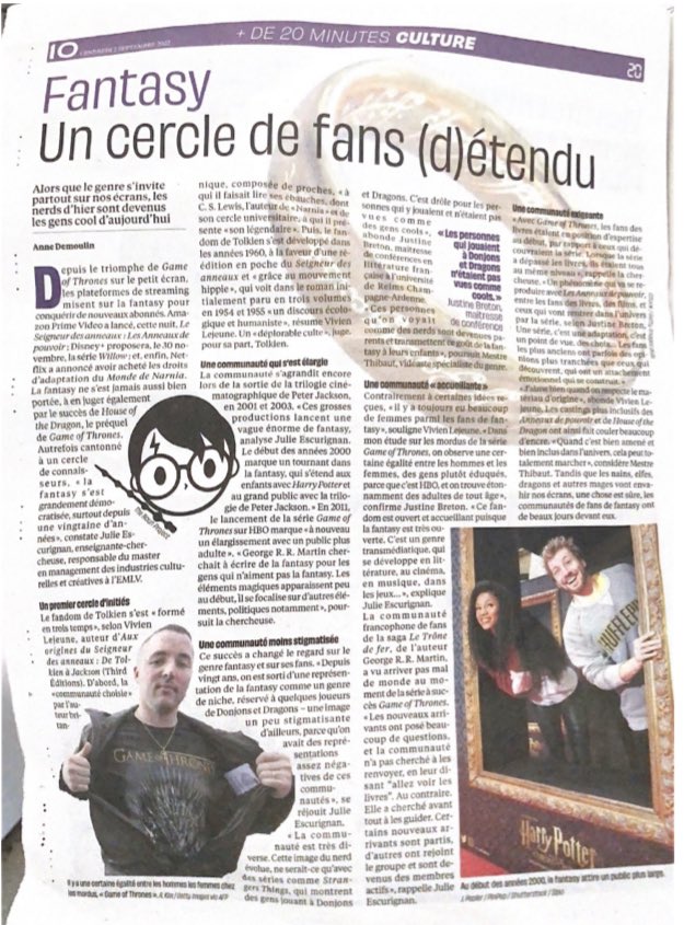 Ravie de lire les propos de <a href="/JulieEscurignan/">Dr Julie Escurignan</a> et <a href="/breton_justine/">Dr. Justine Breton</a> qui sont décidément partout en ce moment (et les series avec elles) lors de mon unique lecture de l’année du <a href="/20Minutes/">20 Minutes</a> 😅 💪