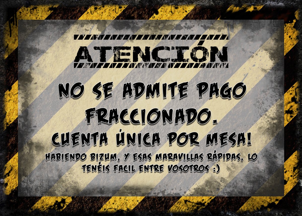 Bueno chavalada, para que lo sepáis, una cosilla nueva que vamos a implementar, es lo que en otros bares vienen haciendo. Por comodidad para todxs 🦑