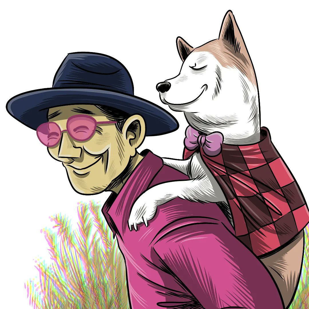 Cosmicrocketman's tweet photo. Ilustração depois de ver um episódio da série documental "A pedalar pelo Japão" 🐶❤️ #ilustração #doglover #CycleAroundJapan #drawing https://t.co/aqt1gkqqFU
