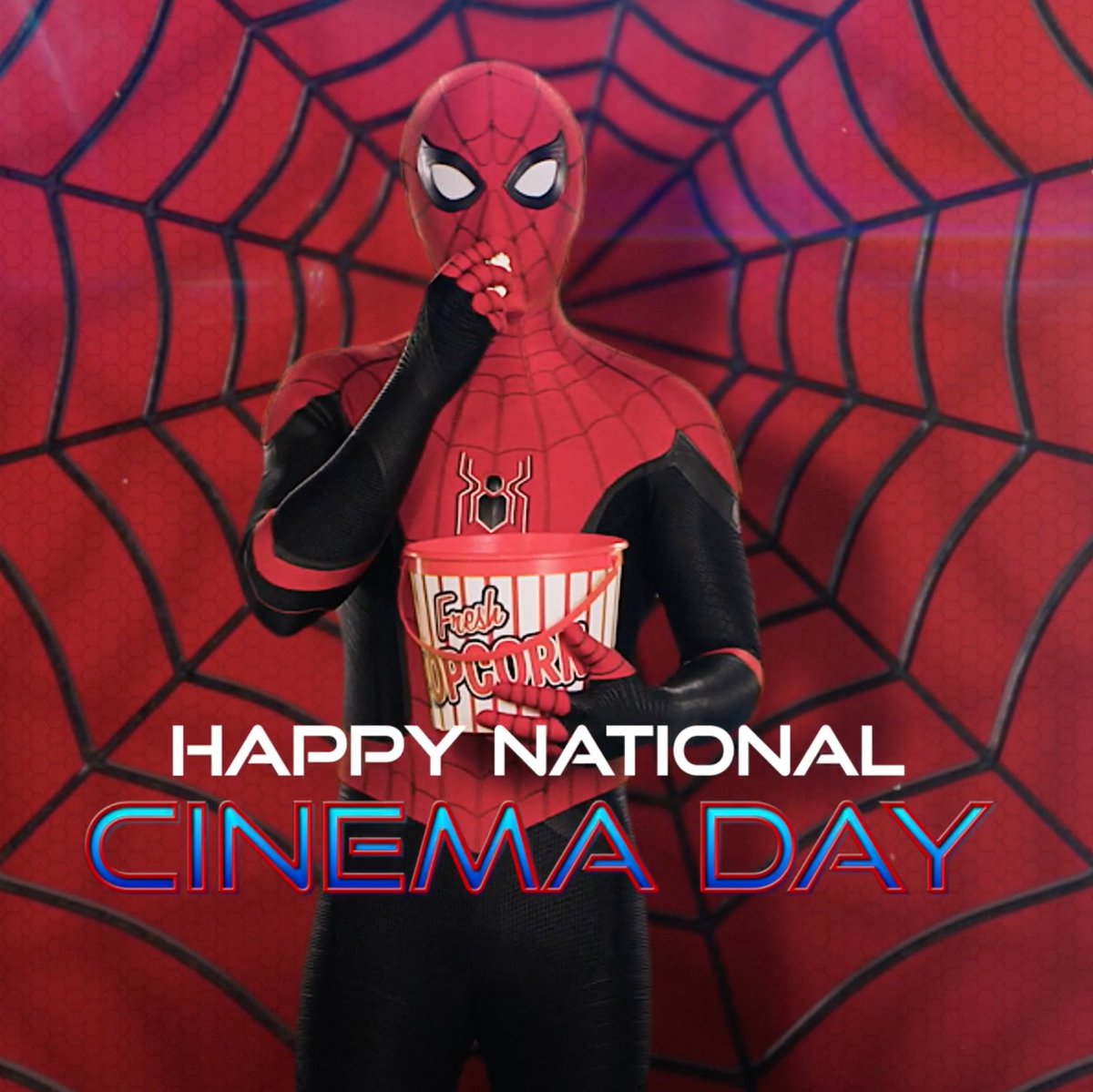 Grab your popcorn and your tickets! 🍿 Celebrate #NationalCinemaDay with  #SpiderManNoWayHome, back in movie theaters with more fun stuff NOW! Get, By Studio Movie Grill