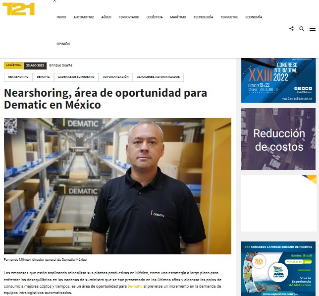 DialogoCorpo's tweet photo. El nearshoring está teniendo un efecto positivo en México, empresas extranjeras se están mudando a México para bajar costos, producir y exportar fácilmente a USA y Canadá. #Logística #Dematic https://t.co/0k27ihz5ti https://t.co/6sp3j2kVmU