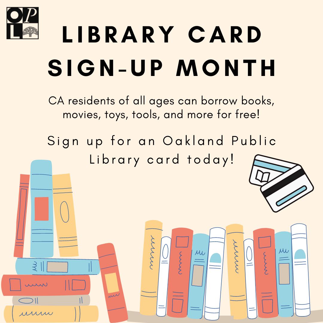 oaklibrary's tweet image. September is #NationalLibraryCardSignUpMonth so here&apos;s how easy it is to apply. (a thread🧵)
1/5