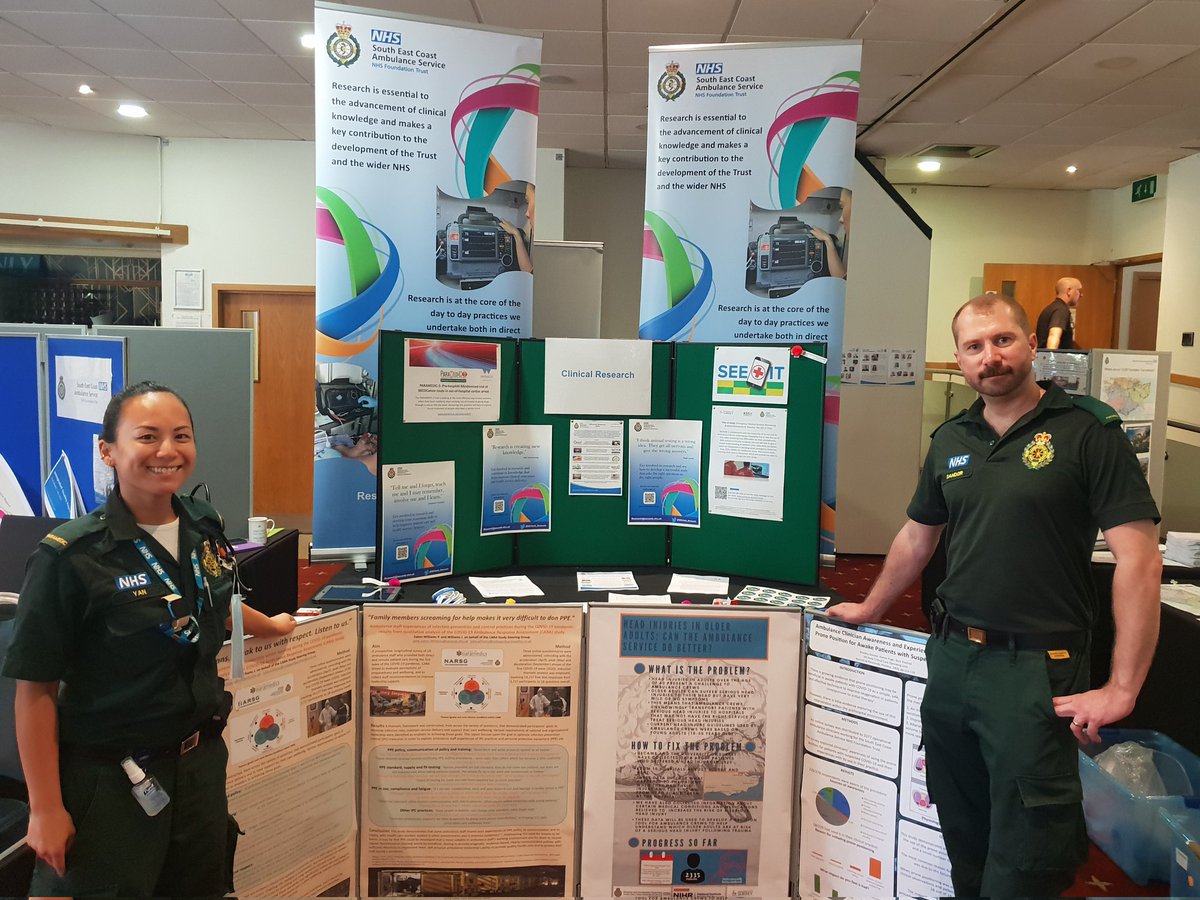 Having a great day at the <a href="/SECAmbulance/">South East Coast Ambulance</a> AMM with <a href="/fonyanli/">Fon Yan Li</a> promoting  <a href="/SECAmb_Research/">SECAmb_Research</a>