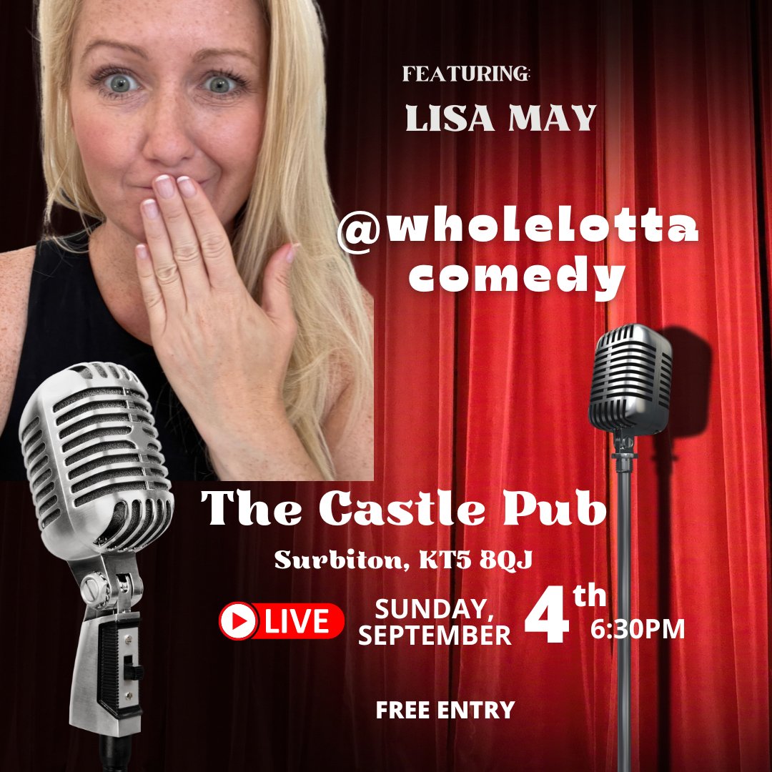 My next gig is this Sunday at <a href="/wholelotacomedy/">wholelottacomedy</a> in the Castle Pub in Berrylands.