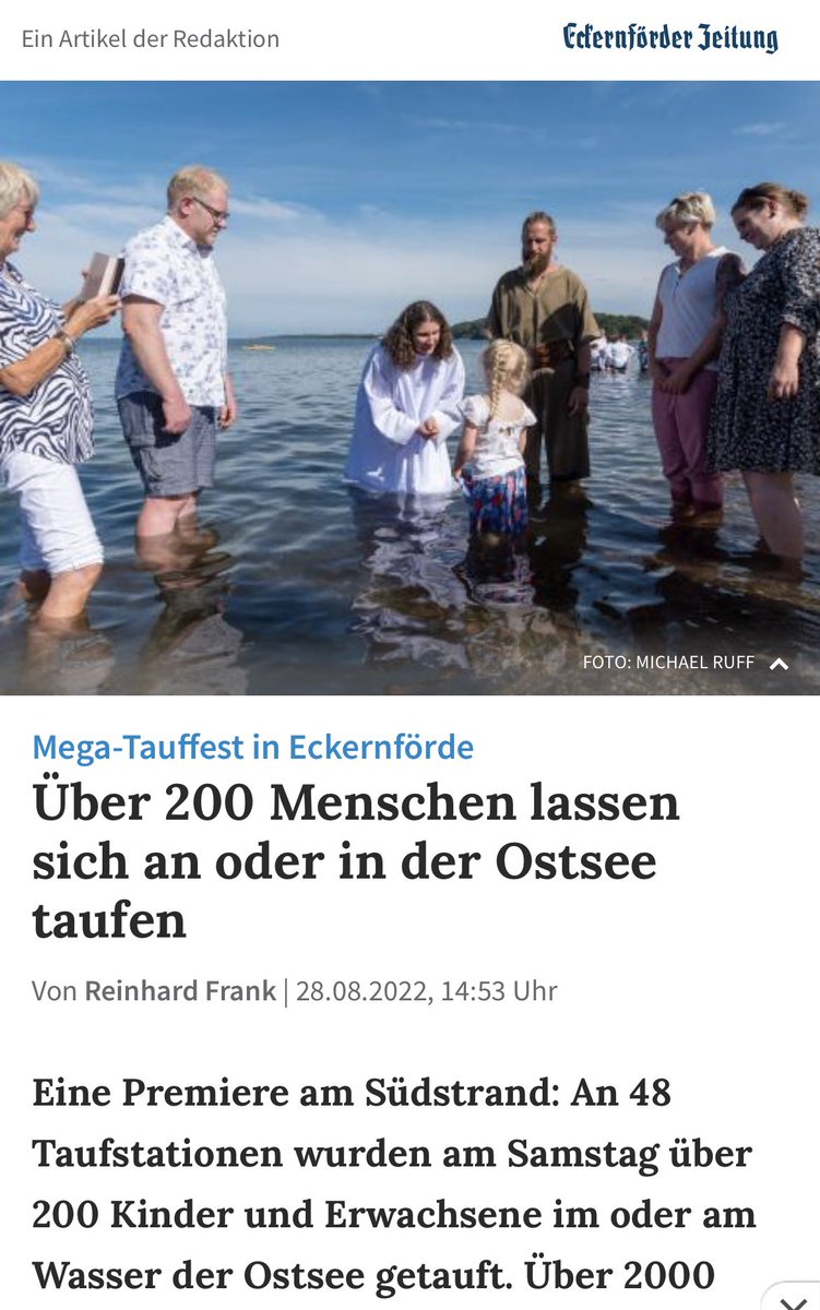 Das Tauffest am Eckernförder Strand war ein großes Gemeinschaftserlebnis. Ich fühle mich gesegnet und beschenkt. #Tauffest #KKRE