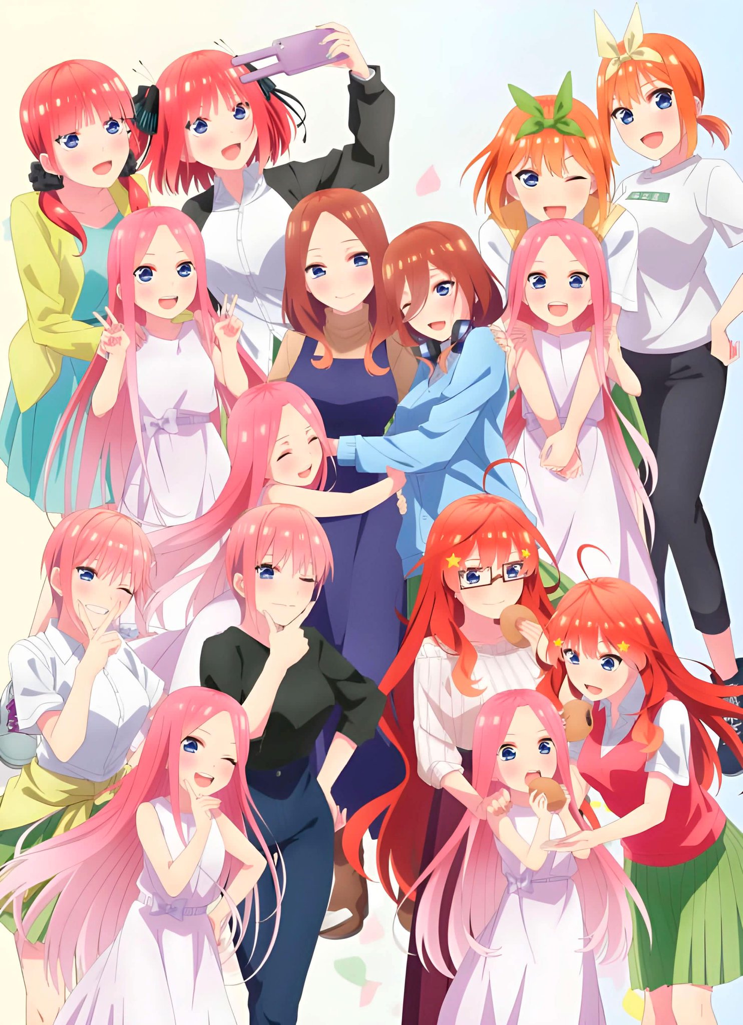 Animes In Japan 🎄 on X: INFO Ilustração especial para colaboração entre  os personagens da Sanrio e Gotoubun no Hanayome (The Quintessential  Quintuplets).  / X