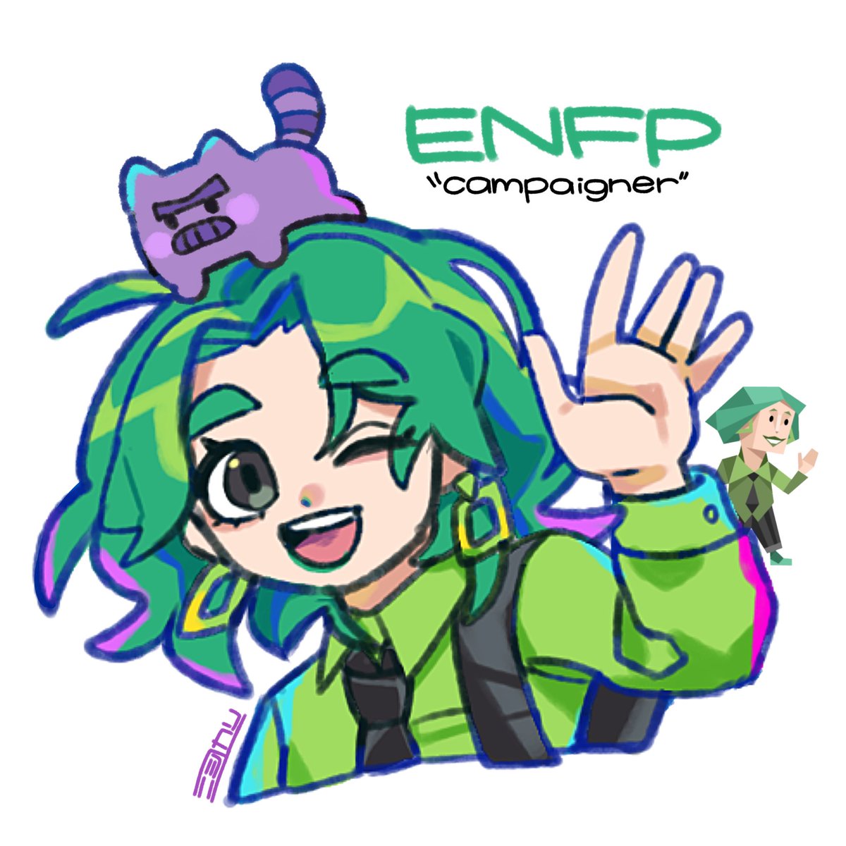 luciyyuuu's tweet photo. enfp ~💚

#mbti #mbtimemes #enfp #enfpmemes #intj #mbtifanart #16personalities #mbtitypes #mbtifanart #enfpintj #fanart https://t.co/Fv2uelSuLE