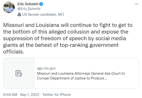 tressalynne's tweet image. Stop the #BullSchmitt and #VoteBuschValentine for #MoSen! 

Best #NoSchmitt reply to this nonsense = MT 
@gottagoMO: Missouri is among the bottom in education, women's health, infant mortality, &amp;amp; voting rights...When are we asked for our opinion before using our $ to file suits?