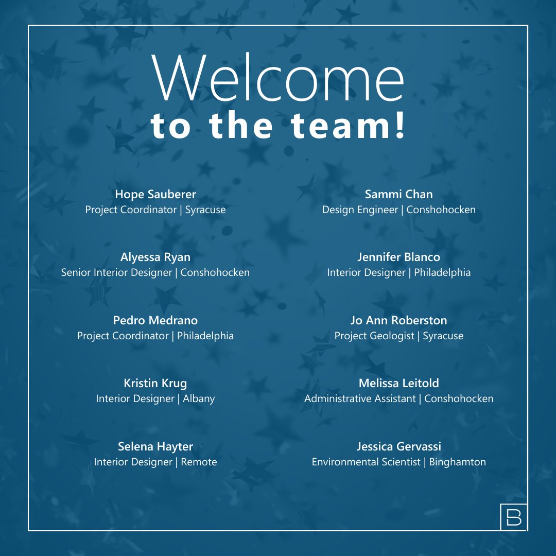 Introducing the newest members of the team! We're thrilled to have you all join and look forward to seeing what you all accomplish! #WelcomeToTheTeam #AccelerateSuccess #TeamBergmann