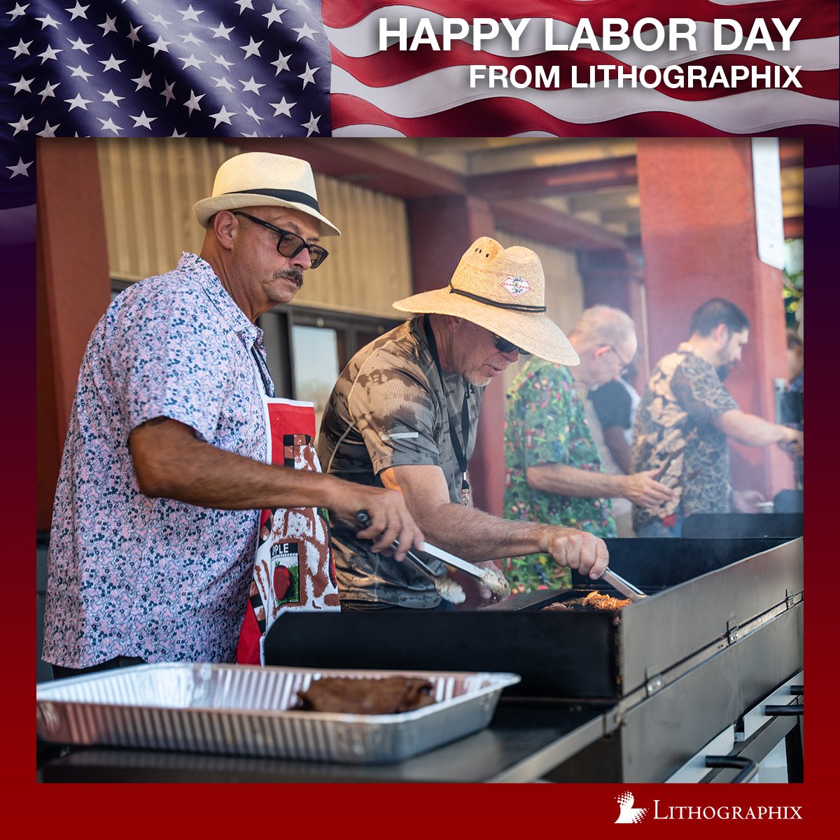 WellConnectedRS's tweet photo. Lithographix grilled up a Carne Asada lunch to show our appreciation of our hard-working, dedicated, and talented employees in celebration of Labor Day. Thanks to all of our employees and happy Labor Day to all! 
#laborday #carneasada https://t.co/GUjSDVYuRW