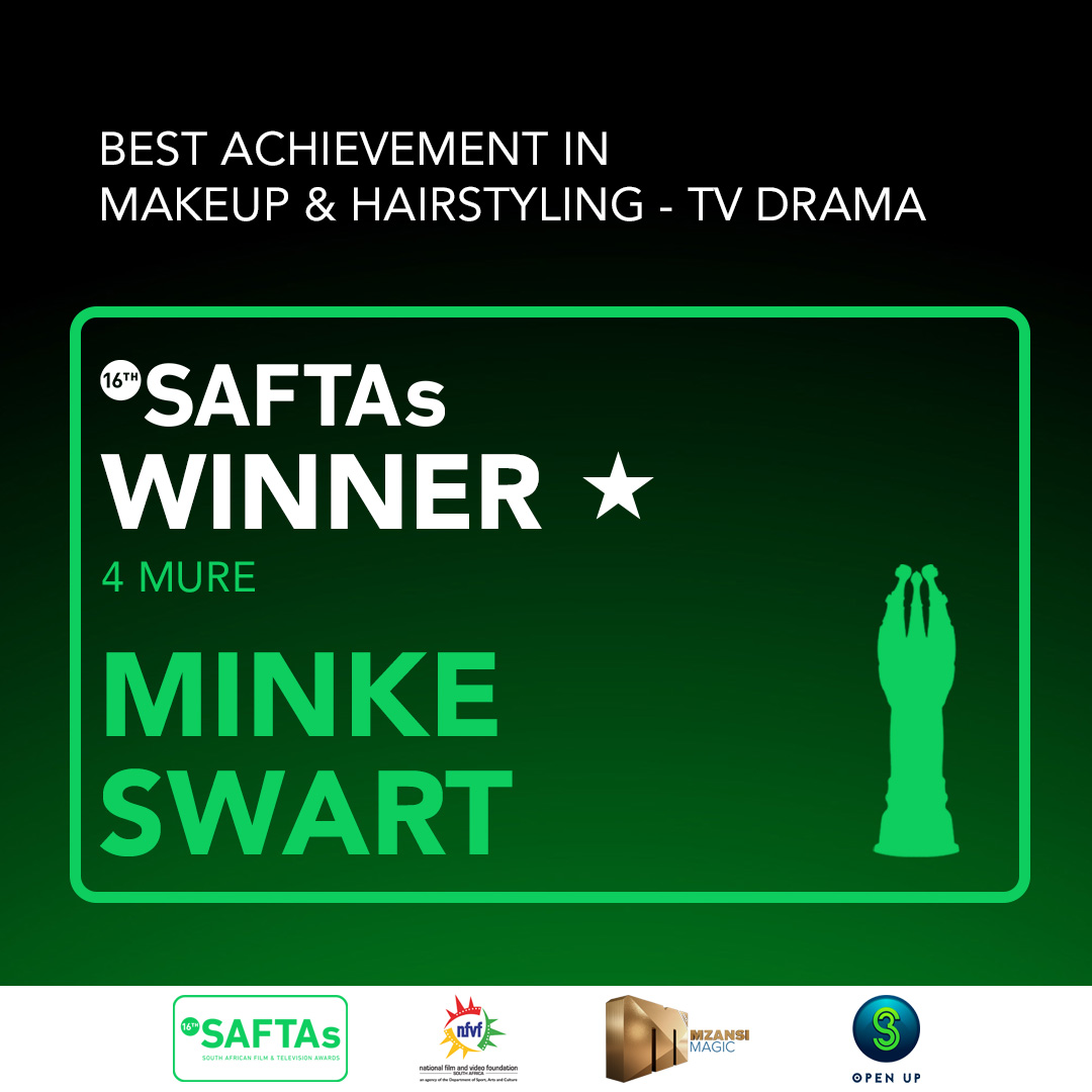 SAFTAs_1's tweet photo. Congrats to #4Mure produced by @camarchemedia for winning Best Achievement in Make-Up and Hairstyling - TV Drama. #SAFTAs16 https://t.co/oWJybAhHfC