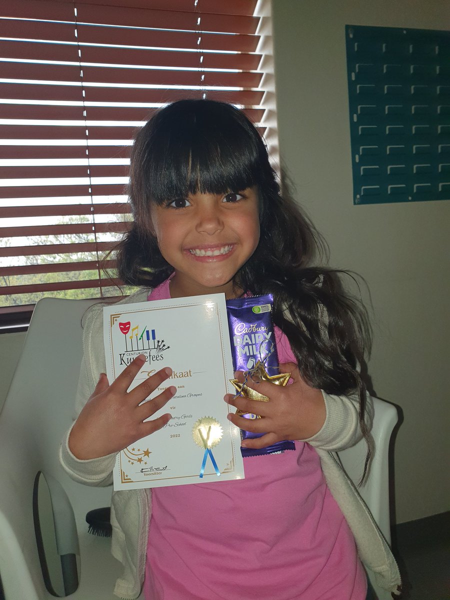 ❤️❤️Super Super Proud of Our Amazing 5 Year Old Little Girl on achieving 86% (A+) for her First Ever Poem Recital at the Centurion Arts Festival❤️❤️ 

Mommy is so so sorry that I could not be there to support you but was definitely there in spirit and prayer💔🙏 
<a href="/HaydenGroepes/">Hayden Groepes</a>