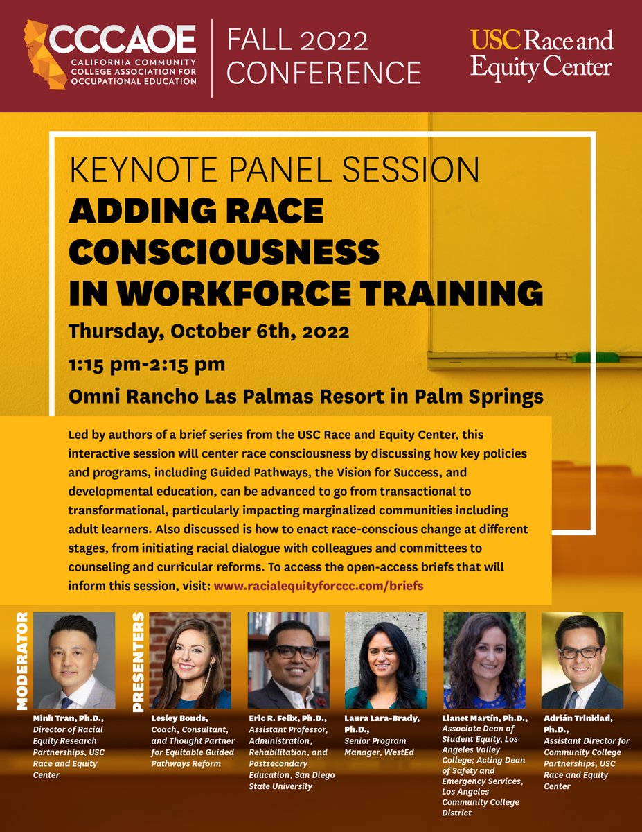 CCCAOE's tweet photo. Another amazing session for you during the Fall 2022 Conference!
Learn more here: https://t.co/wGnX2bmzq6
#CCCAOEFall22 #Careers4all
#CTE #HigherEducation
#careereducation
#ProfessionalDevelopment
#CollaborationforEducation #EmpoweringStudents
#SupportCCCeducation https://t.co/BZDeDduY0y